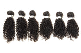 Kinky curly hair great for matching coily 4a, 4b hair. blend in, sew-in, or clip in. 6 bundle in pic
